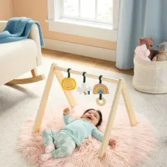 Wood Play Gym + Hanging Toys Set - Cloud Island&trade;