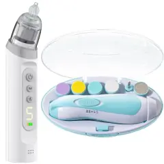 Nasal Aspirator & Electric Baby Nail Trimmer &ndash; Safe, Gentle, and Versatile Baby Grooming Set with Soothing Music