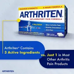 Arthriten Pain Reliever Speed Caps Size Max Strength, 28 Ct