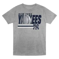 MLB New York Yankees Boys' Gray Poly T-Shirt