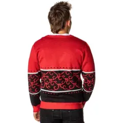 Naruto Shippuden Men's Akatsuki Red Cloud Ugly Christmas Sweater Cardigan