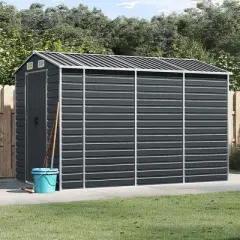 vidaXL Garden Shed - Anthracite 75.2" x 118.1" x 78"