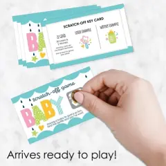 Big Dot of Happiness Colorful Baby Shower - Gender Neutral Party Game Scratch Off Cards - 22 Count