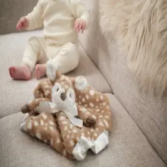 Bearington Lil Willow Lovie Blanket: 15 Tall Fawn Blanket Plush for Infants