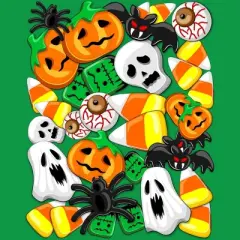 Boy's Design By Humans Halloween Spooky Candies Party By BluedarkArt T-Shirt