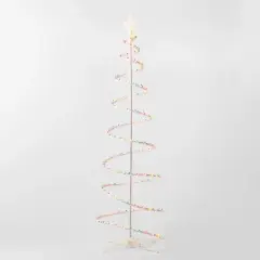 6' Incandescent Spiral Tree Christmas Novelty Sculpture Light Multicolor - Wondershop&trade;