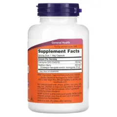 NOW Foods CoQ10 With Hawthorn Berry, 100 mg, 180 Veg Capsules