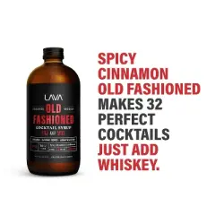 LAVA Premium Fire & Spice Old Fashioned Mix Spicy Cinnamon 16 fl.oz. for Whiskey