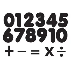 Ashley Productions&reg; Die-Cut Magnetic Black Number Set, 1.75", 32 Pieces Per Pack, 6 Packs