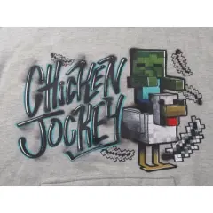 Minecraft Chicken Jockey Men's Athletic Heather Sweatshirt