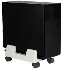 Mount-It! CPU Stand with Wheels | Adjustable Width Computer Cart | Universal Design Fits Desktop PC Tower ATX | Locking Wheels | 60 Lbs. Capacity