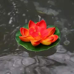 Unique Bargains Artificial Lotus Flower for Garden Ponds Pool Decoration 1 Pcs