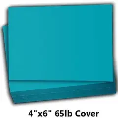 Hamilco Colored Scrapbook Cardstock Paper 4x6 Card Stock Paper 65 lb Cover 100 Pack (Coral Teal)