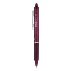 Pilot FriXion Clicker Erasable Gel Pen Retractable Fine 0.7 mm Burgundy Ink Burgundy Barrel Dozen