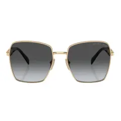 Prada PR 64ZS ZVN5W1 Womens Square Polarized Sunglasses Pale Gold 57mm