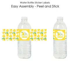 Big Dot of Happiness So Fresh - Lemon - Citrus Lemonade Party Water Bottle Sticker Labels - Set of 20