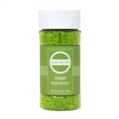 Mystic Sprinkles Peridot - Bright Green Sugar Crystals 4.2oz Bottle
