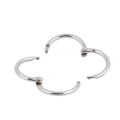 Unique Bargains Office Scrapbooking Book Loose Leaf Ring Keychain Metal Binder Clips 0.8x0.8x0.1inches Silver Tone 20 Pcs
