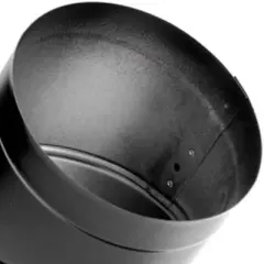 DuraVent DuraBlack 6 Inches Stainless Steel Single Wall Wood Burning Stove 45 Degree Elbow Pipe Connector to Vent Smoke and Exhaust, Black