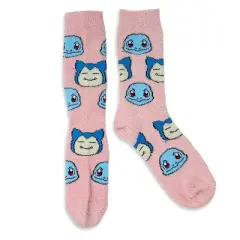 Pokemon 3pk Micro Popo Fuzzy Crew Socks