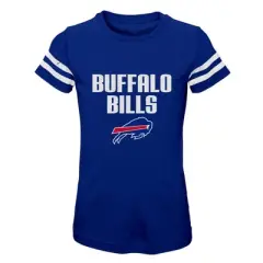 NFL Buffalo Bills Girls' Stripe Sleeve Fashion T-Shirt
