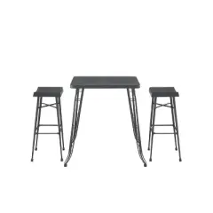 3pc Carson Pub Dining Set Gray - Boraam