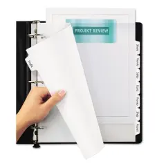 Avery Print & Apply Clear Label Dividers w/White Tabs 8-Tab 11 1/4 x 9 1/4 5 Sets 11441
