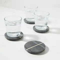 4pk Marble Coasters Gray - Threshold&trade;