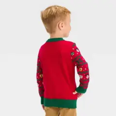 Toddler Boys' Disney Toy Story Printed Pullover Sweater - Red