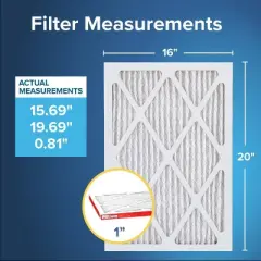Filtrete Micro Allergen 16x20x1 Air Filter: MERV 11 Electrostatic Furnace Filter, Captures Dust & Pet Dander, Lasts 3 Months