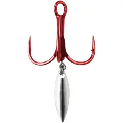 VMC Bladed Hybrid Treble Short Fishing Hook 2-Pack - Tin Red