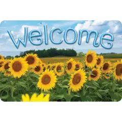 Ashley Productions&reg; The Original Fun Mat&trade;, Welcome Mat, 15.5" x 23.5", Sunflowers Welcome