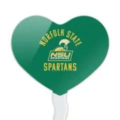 Norfolk State University Spartans Logo Heart Love Cupcake Picks Toppers Decoration Set of 6