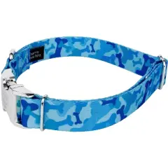 Country Brook Petz Premium Blue Bone Camo Dog Collar