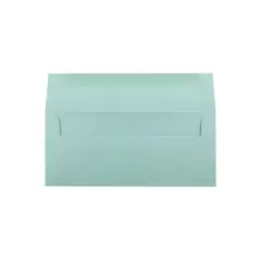 JAM Paper #10 Business Envelopes 4.125 x 9.5 Aqua Blue 1523976
