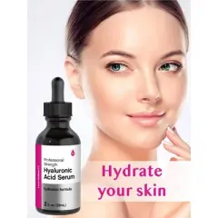 Hyaluronic Acid Serum | 2 fl oz | Paraben and SLS Free Moisturizer Supplement | by Horbaach