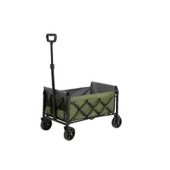 Lightweight Portable Heavy Duty Folding Beach Wagons with Wheels - Outdoor Utility CartsArmy green
