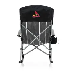 MLB St. Louis Cardinals Outdoor Rocking Camp Chair - Black