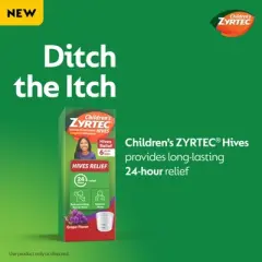 Zyrtec Children's Hives Relief Treatment Liquid - Cetirizine - Grape - 4 fl oz