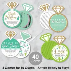 Big Dot of Happiness Final Fiesta - 4 Bridal Shower Games - 10 Cards Each - Gamerific Bundle