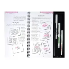 Lettershop Calligraphy Project Set 3ct - Speedball: Bold & Fine Calligraphy Pens, Green/Black/Red Ink, Art & Stationery