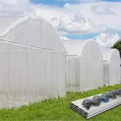 VEVOR Spring Wire and Lock Channel, 6.56ft Spring Lock & U-Channel Bundle, 40 Packs PE Coated Spring Wire & Aluminum Alloy Channel, Silver