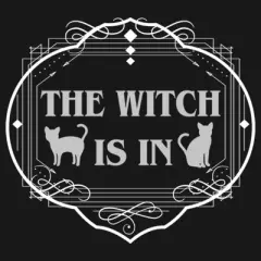 Girl's Lost Gods Halloween The Witch Is In Cats T-Shirt