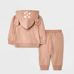 Baby Girls' 2pc Disney Bambi Top and Bottom Set - Light Brown