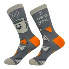 Crazy Dog Women's I Own You Coffee Socks Funny Caffeine Addict Novelty Footwear