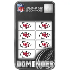 MasterPieces Officially Licensed NFL Kansas City Chiefs 28 Piece Dominoes Game for Adults