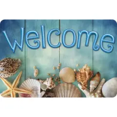 Ashley Productions&reg; The Original Fun Mat&trade;, Welcome Mat, 15.5" x 23.5", Beach Life Welcome
