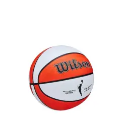 Wilson NBA Authentic Mini Basketball - Orange/White: Size 3, Small Sports Equipment