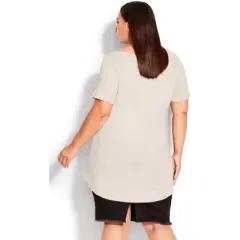 Women's Plus Size Swing Trim T-Shirt  - Nude | AVENUE