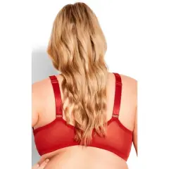 Women's Plus Size Fashion Plunge Bra - salsa red| AVENUE